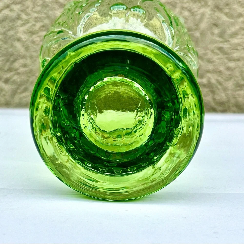 Anthropologie Retired GREEN HELIANTHUS Glasses - Set of 7 - Picture 6 of 7